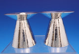 Kalo Sterling Silver Candlestick Pair Handwrought #C11 2 3/4" x 3" (#9256)