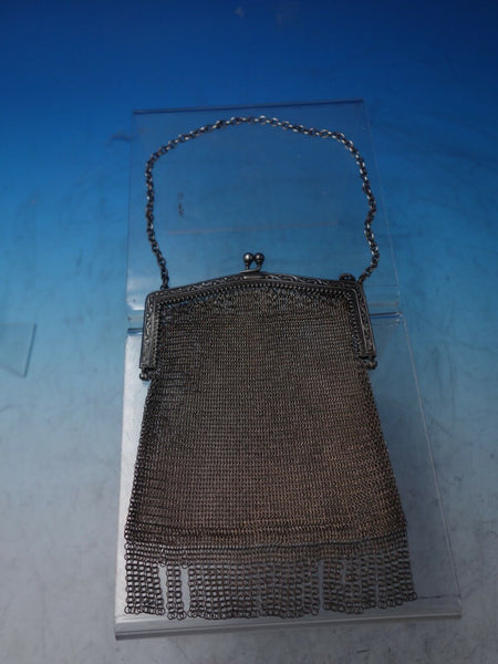 Sterling Silver Mesh Purse circa 1900 4 troy ounces 5" x 4 3/4" (#6172)