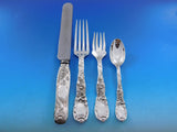 Chrysanthemum Tiffany Sterling Silver Flatware Set Service 246 pcs Fitted Chest