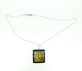 Kaufmann Intarsia Sterling Pendant with Genuine Natural Agate and Onyx (#J4371)