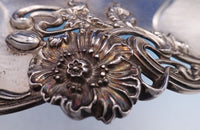 Black Starr & Frost Sterling Silver Fruit Bowl Poppy Motif #1134 12" (#7840)
