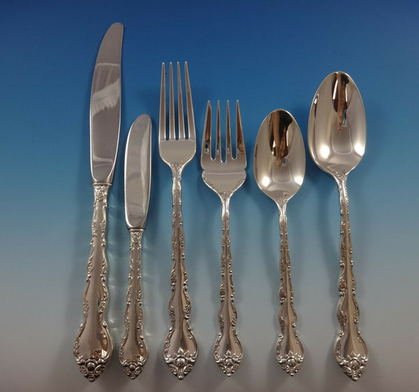 Feliciana by Wallace Sterling Silver Flatware Set For 8 Service 56 Pieces