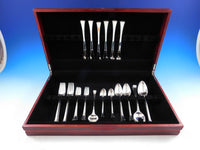 Kristine by Hans Hansen Danish Sterling Silver Flatware Set for 6 Service 37 pc