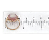 10k Yellow Gold Genuine Natural Agate Stone Cameo Ring Fine Carving (#J7058)