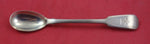 English Georgian Sterling Silver Egg Spoon engraved fleur de lis  4 3/4"