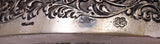 830 Silver Liquor Set 3-pc silver tops and hand engraved bottles Dutch #4344-2