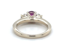 14k White Gold .97ct Grape Genuine Natural Garnet and Diamond Ring (#J6150)