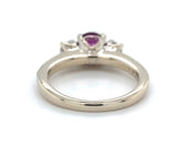 14k White Gold .97ct Grape Genuine Natural Garnet and Diamond Ring (#J6150)