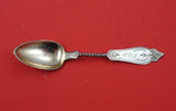 Duhme Brite Cut Sterling Silver Teaspoon rose gold twist handle 5 3/4"