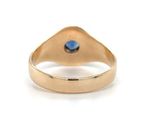 14k Yellow Gold .80ct Genuine Natural Sapphire Men's Ring Size 10.5 (#J6331)