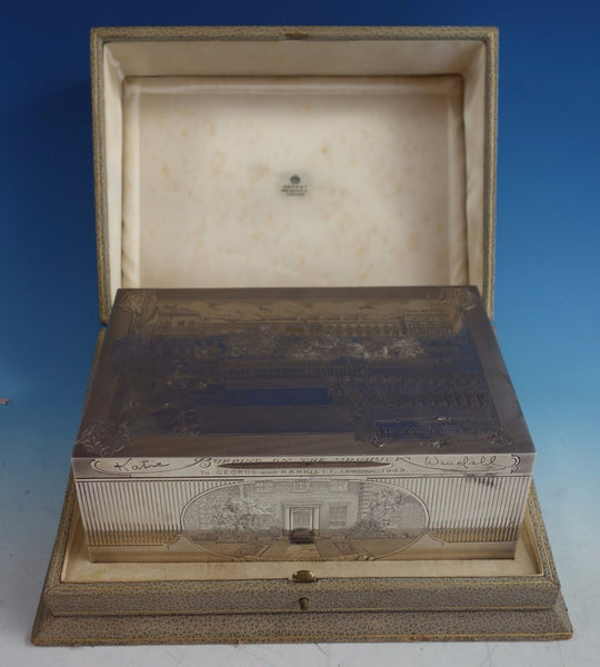 Asprey Sterling Silver Humidor Box Finely Engraved (#1569) Exceptional!