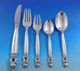 Acorn by Georg Jensen Sterling Silver Dinner Flatware Set 12 Service 63 pieces