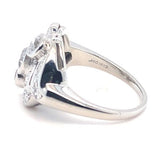 Platinum 1 Carat Total Weight Genuine Natural Diamond Ring Jewelry (#J5287)