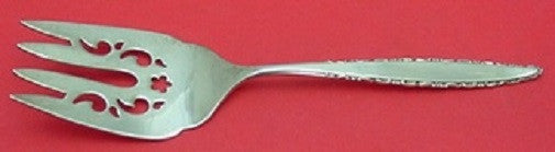 Lace Point by Lunt Sterling Silver Cold Meat Fork Fancy Pierced 8 1/8"