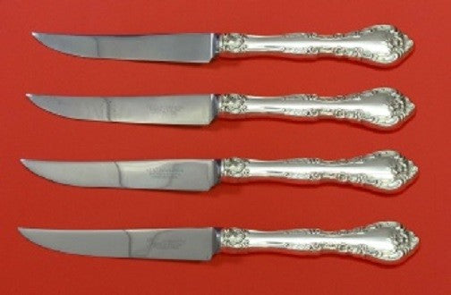 Alencon Lace by Gorham Sterling Silver Steak Knife Set HHWS 4pc Custom