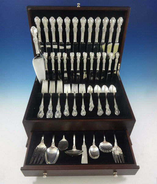 Wild Rose by International Sterling Silver Flatware Service 12 Set 82 Pieces