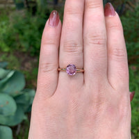 14k Rose Gold 1.92 Carat Pink Genuine Natural Spinel Solitaire Ring (#J7321)