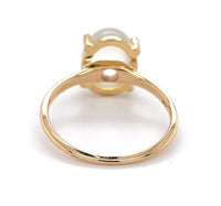 14k Yellow Gold 3.62 Carat Oval Cat's Eye Genuine Natural Moonstone Ring #J6463
