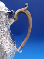 Irish Dublin 1775 Sterling Silver Coffee Pot Swans Birds Swags (#8390)