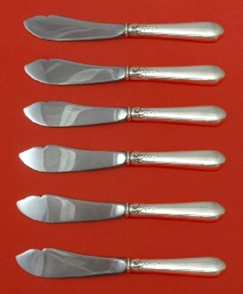 Nellie Custis By Lunt Sterling Silver Trout Knife Set HHWS 6pc Custom