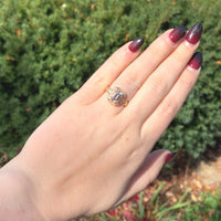 10k Tri-Color Gold Ring with 1.06 Carat Pink Genuine Natural Morganite (#J6465)