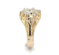 14k and 10k Gold Mine Cut Genuine Natural Diamond Cluster Men's Ring (#J6297)