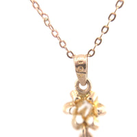 10k Yellow Gold Lavaliere Buttercup Pendant w/ Genuine Natural Diamonds (#J6427)