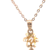 10k Yellow Gold Lavaliere Buttercup Pendant w/ Genuine Natural Diamonds (#J6427)