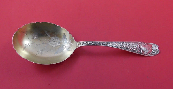 Aeolian by Knowles Sterling Silver Berry Spoon GW with Roses BC in Bowl 9"