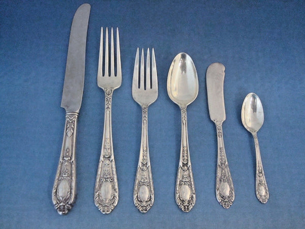 Fontaine by International Sterling Silver Flatware Set 8 Service 65 Pcs "L" Mono