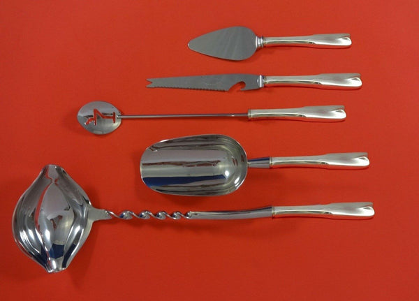 Colonial Theme by Lunt Sterling Silver Cocktail Party Bar Serving Set 5pc Custom