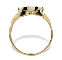 10k Gold Ring with 3.01ct Genuine Natural Gold Vein Quartz Size 6.5 (#J7210)