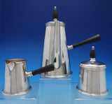 Queen Anne by Gump's Silverplate 3 Piece Coffee Set with Contrast Handle (#4443)