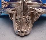European Silver Candlestick Pair Large Ornate w/ Bows Swags 14 1/2" x 7" (#9304)