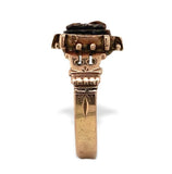 Victorian 10k Rose Gold Genuine Natural Tiger's Eye Quartz Cameo Ring (#J7060)