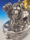 Italian Sterling Silver Centerpiece Chariot Bowl With Lions and Cupid  (#7848)