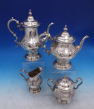 Chantilly by Gorham Sterling Silver Tea Set 4pc w /Flowers #1001-#1004/1 (#6916)