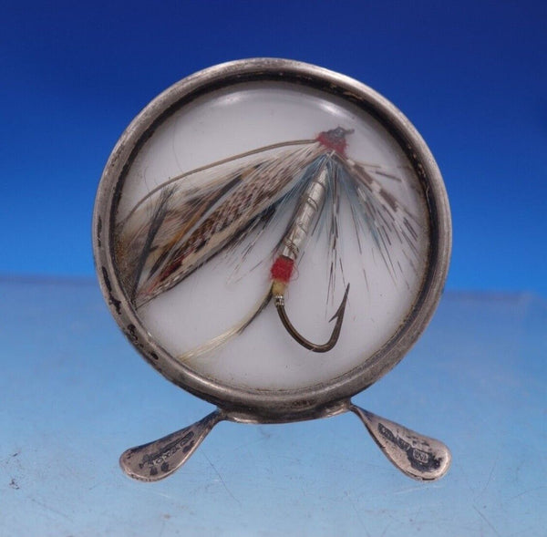 Grey and Co English Estate Sterling Silver Menu Holder w/ Fishing Lure (#6992)