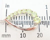 14k Gold Pendant with Graduating Genuine Natural Peridots (#J2421)