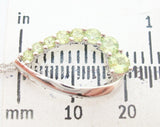 14k Gold Pendant with Graduating Genuine Natural Peridots (#J2421)