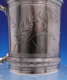 Gorham Sterling Silver Baby Cup #3721 Bright-Cut with Flowers Leaves (#9083)