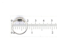 14k Vintage Genuine Natural Diamond Ring Pierced Chased (#J5561)