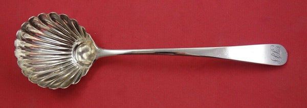 English Georgian Sterling Silver Gravy Ladle shell bowl London 1778 8"