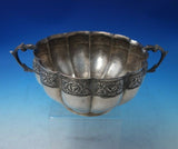 Aztec Rose by Ortega Mexican Sterling Silver Centerpiece Bowl #2673 (#5652)