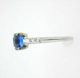 Platinum 1.05ct Blue Genuine Natural Sapphire and Diamond Ring (#J5052)