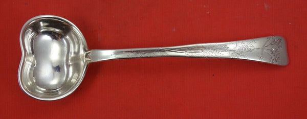Lap Over Edge Acid Etched by Tiffany Sterling Silver Gravy Ladle 7 5/8"