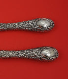 Rose by Stieff Sterling Silver Fish Serving Set 2pc HHSP Pierced Bright-Cut Orig