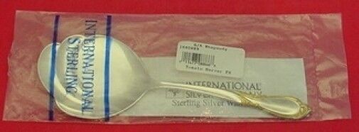 Rhapsody New Gold by International Sterling Silver Tomato Server New 8"