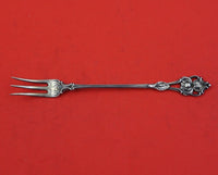 Wallace Sterling Silver Cocktail Fork w/  Violet Motif Pierced Handle #80 5 5/8"