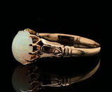 10k Rose Gold Australian Genuine Natural Opal Victorian Ring Size 6 (#J6783)